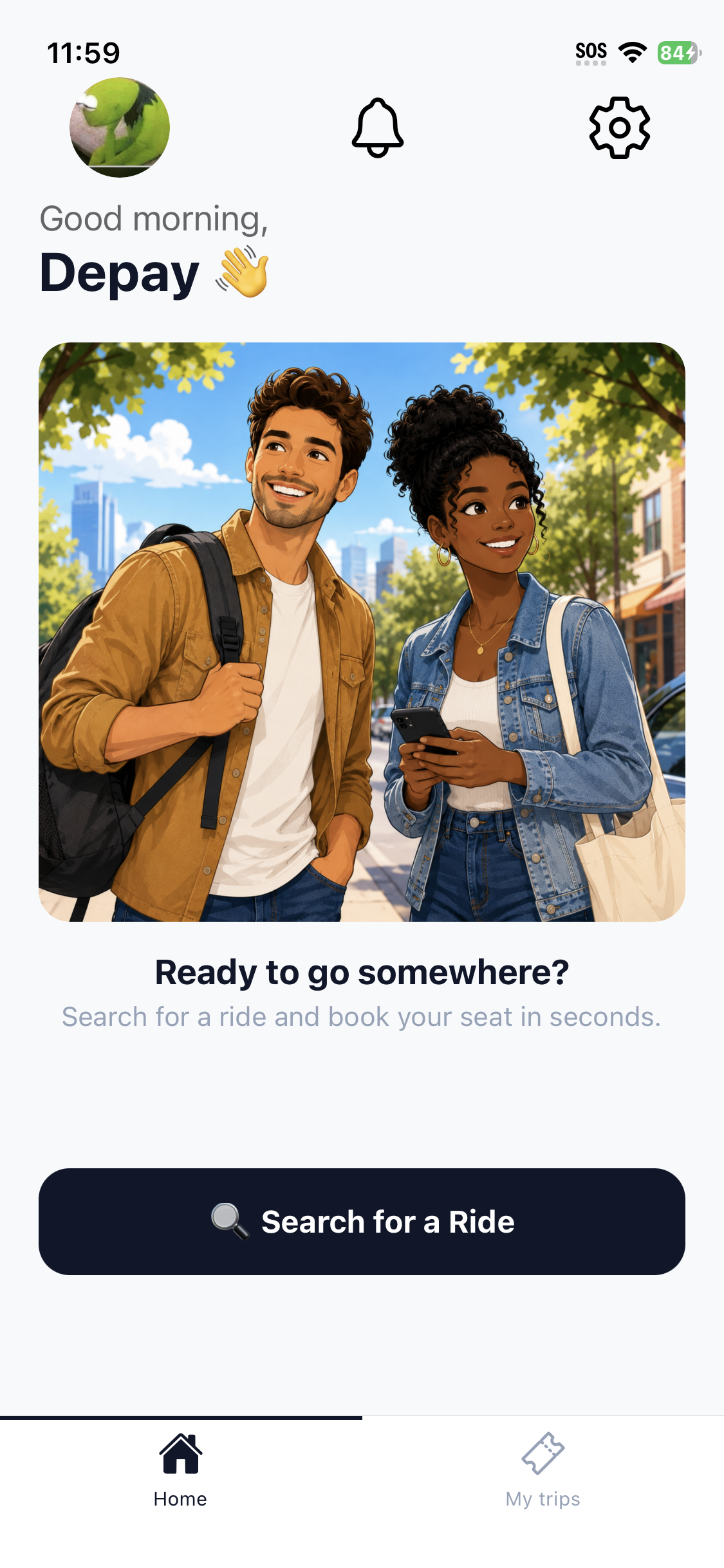 Home screen